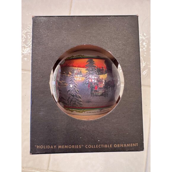 1995 Christmas Bulb Holiday Memories Collectible Ornament Harley Davidson - Picture 3 of 8